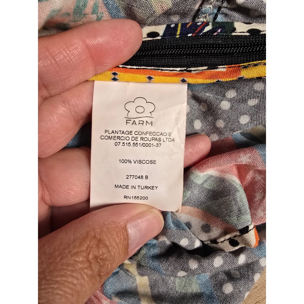 SOLD x Anthropologie Carmen Peplum Parrot Print Tie-Shoulder Blouse Top XL - Picture 13 of 15